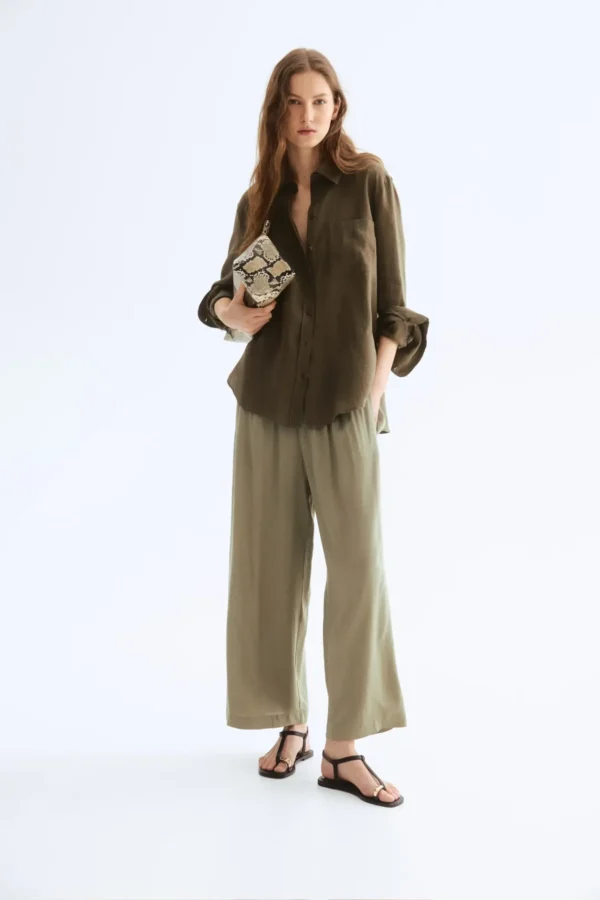 Relaxed Linen Button-Up Shirt